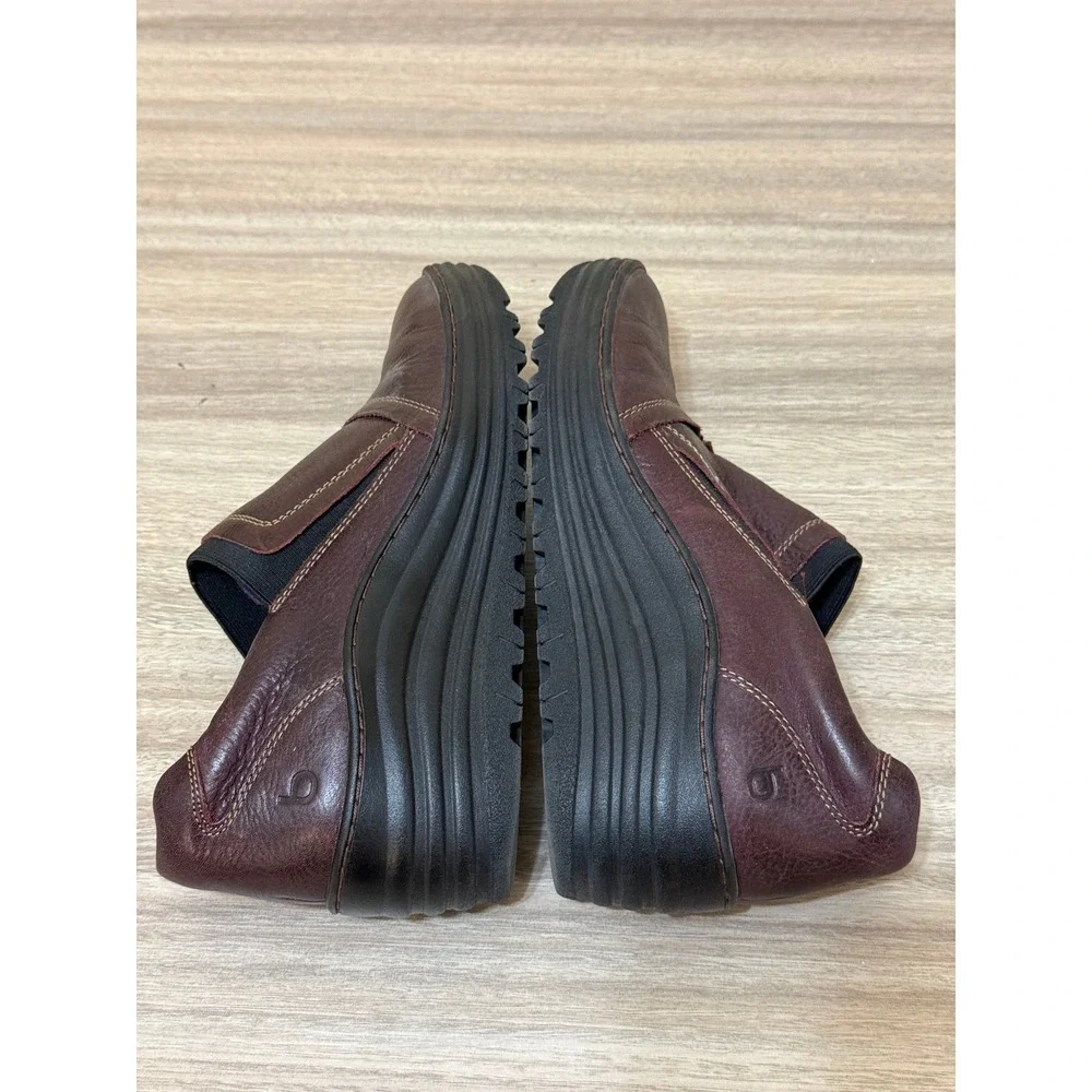 Bionica Women‎ Leather Slip On Wedge Shoes 10 M Brown Comfort Gorpcore 4506001